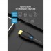Кабель мультимедийный HDMI M to HDMI M 1.0m 4K cotton braided black zinc alloy Vention (ALMBF)