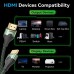 Кабель мультимедійний HDMI M to HDMI M 1.0m 8K60Hz ultra thin cotton braided green Vention (ALOGF)