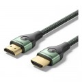 Кабель мультимедійний HDMI M to HDMI M 1.5m 8K60Hz ultra thin cotton braided green Vention (ALOGG)