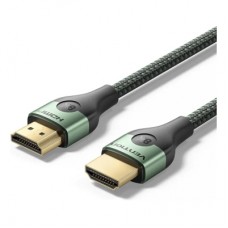 Кабель мультимедійний HDMI M to HDMI M 1.5m 8K60Hz ultra thin cotton braided green Vention (ALOGG)