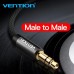 Кабель мультимедійний 3.5mm M to 3.5mm M 1.0m fabric black Vention (BAGBF)