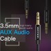 Кабель мультимедійний 3.5mm M to 3.5mm M 1.0m fabric black Vention (BAGBF)