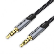 Кабель мультимедийный 3.5mm M to 3.5mm M 1.0m (4pin) gray Vention (BAQHF)