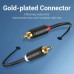 Кабель мультимедійний 2xRCA M to 2xRCA M 1.5m black Vention (BCMBG)