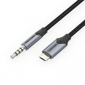 Кабель мультимедійний Micro 5P M to 3.5mm M 1.0m (4pin) black Vention (BDGBF)