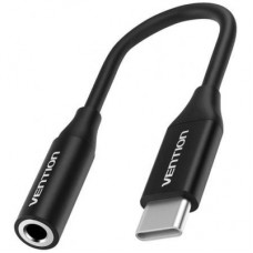 Переходник USB-C M to 3.5mm F 0.1m DAC black Vention (BIHBA)