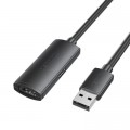 Дата кабель USB 2.0 AM/AF 5.0m Active black Vention (CBKBJ)