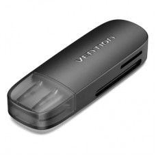 Считыватель флеш-карт Vention USB 3.0 to SD+TF Black Dual Drive Letter (CLGB0)