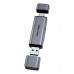 Считыватель флеш-карт Vention USB 3.0 AM/USB-C to SD+TF Gray Dual Drive Letter Aluminum Alloy (CLLH0)