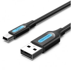 Дата кабель USB 2.0 AM to Mini 5P 2.0m black Vention (COMBH)