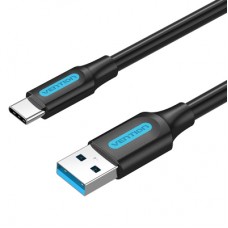 Дата кабель USB 3.0 AM to USB-C 1.5m black Vention (COZBG)