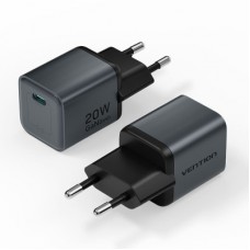 Зарядний пристрій Vention USB-C PD20W GaN gray (FEVH0-EU)