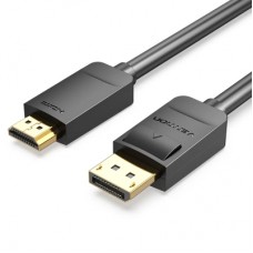 Кабель мультимедийный DisplayPort M to HDMI M 1.5m black Vention (HADBG)