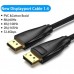 Кабель мультимедійний DisplayPort M to DisplayPort M 1.0m 8K60Hz black Vention (HCCBF)