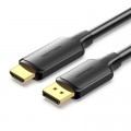 Кабель мультимедийный DisplayPort M to HDMI M 1.8m 4K black Vention (HFOBAC)