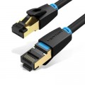 Патч-корд 0.5m S/FTP cat 8 RJ-45 black Vention (IKABD)