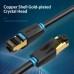 Патч-корд 0.5m S/FTP cat 8 RJ-45 black Vention (IKABD)