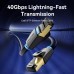 Патч-корд 1m S/FTP cat 8 RJ-45 black Vention (IKABF)