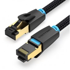 Патч-корд 0.5m S/FTP cat 8 RJ-45 COPPER black Vention (IKGBD)