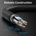 Патч-корд 3м, S/FTP cat 8 RJ-45 black Vention (IKKBI)
