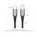 Дата кабель USB-C to USB-C 2.0m 5A aluminum gray Vention (TAEHH)