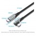 Дата кабель USB-C to USB-C 1.0m 5A 90° corner aluminum gray Vention (TAKHF)