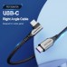 Дата кабель USB-C to USB-C 1.0m 5A 90° corner aluminum gray Vention (TAKHF)