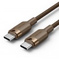 Дата кабель USB-C to USB-C 1.0m 3A aluminum gold Vention (TRDJF)