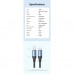 Дата кабель USB-C to USB-C 1.5m 240W aluminum black Vention (TREBG)