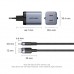 Зарядний пристрій Vention 2xUSB-C PD45W GaN + cable USB-C to USB-C 1.0m black gray (TZ-FCDH0-EU)