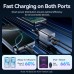 Зарядний пристрій Vention 2xUSB-C PD45W GaN + cable USB-C to USB-C 1.0m black gray (TZ-FCDH0-EU)