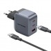 Зарядний пристрій Vention 2xUSB-C PD70W + 1xUSB QC3.0 22.5W GaN + cable USB-C to USB-C 1.0m black gray (TZ-FEXH0-EU)