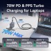 Зарядний пристрій Vention 2xUSB-C PD70W + 1xUSB QC3.0 22.5W GaN + cable USB-C to USB-C 1.0m black gray (TZ-FEXH0-EU)
