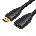 Кабель мультимедийный HDMI M to HDMI F 2.0m black Vention (VAA-B06-B200)