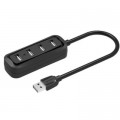 Концентратор Vention USB 2.0 to 4xUSB 2.0 0.15m black (VAS-J43-B015)