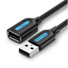 Дата кабель USB 2.0 AM/AF 0.5m black Vention (CBIBD)