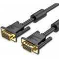 Кабель мультимедійний VGA M to VGA M 10.0m black Vention (DAEBL)