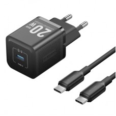 Зарядний пристрій Vention USB-C PD20W GaN black (FEPB0-EU)