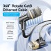 Патч-корд 1m STP cat 8 RJ-45 90° corner black Vention (IKLBF)