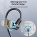 Патч-корд 1m STP cat 8 RJ-45 90° corner black Vention (IKLBF)
