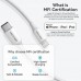 Дата кабель USB-C to Lightning 1.0m 3A white Vention (LAKWF)