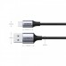 Дата кабель USB 2.0 AM to Lightning 1.0m 2.4A US199 black Ugreen (60156)