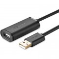 Дата кабель USB 2.0 AM to AF 15.0m Active black Ugreen (10323)