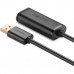 Дата кабель USB 2.0 AM to AF 15.0m Active black Ugreen (10323)
