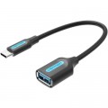 Переходник OTG USB 3.1 AF to USB-C 0.15m black VENTION (CCVBB)