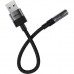 Перехідник USB AM to 3.5mm F 0.15m black Acefast (6974316285298)