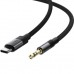 Кабель мультимедійний USB-C to 3.5mm M 0.15m black Acefast (6974316285274)