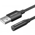 Звуковая плата VENTION USB AM to 3.5mm F 0.25m (4pin) 96kHz/24bit DSP noise reduction (CVEBC)