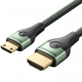 Кабель мультимедійний HDMI M to HDMI mini M 1.0m V2.1 8K 60Hz green VENTION (AGJGF)