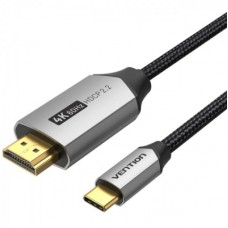 Кабель мультимедійний USB-C to HDMI M 2.0m V2.0 4K 60Hz black VENTION (CRBBH)
